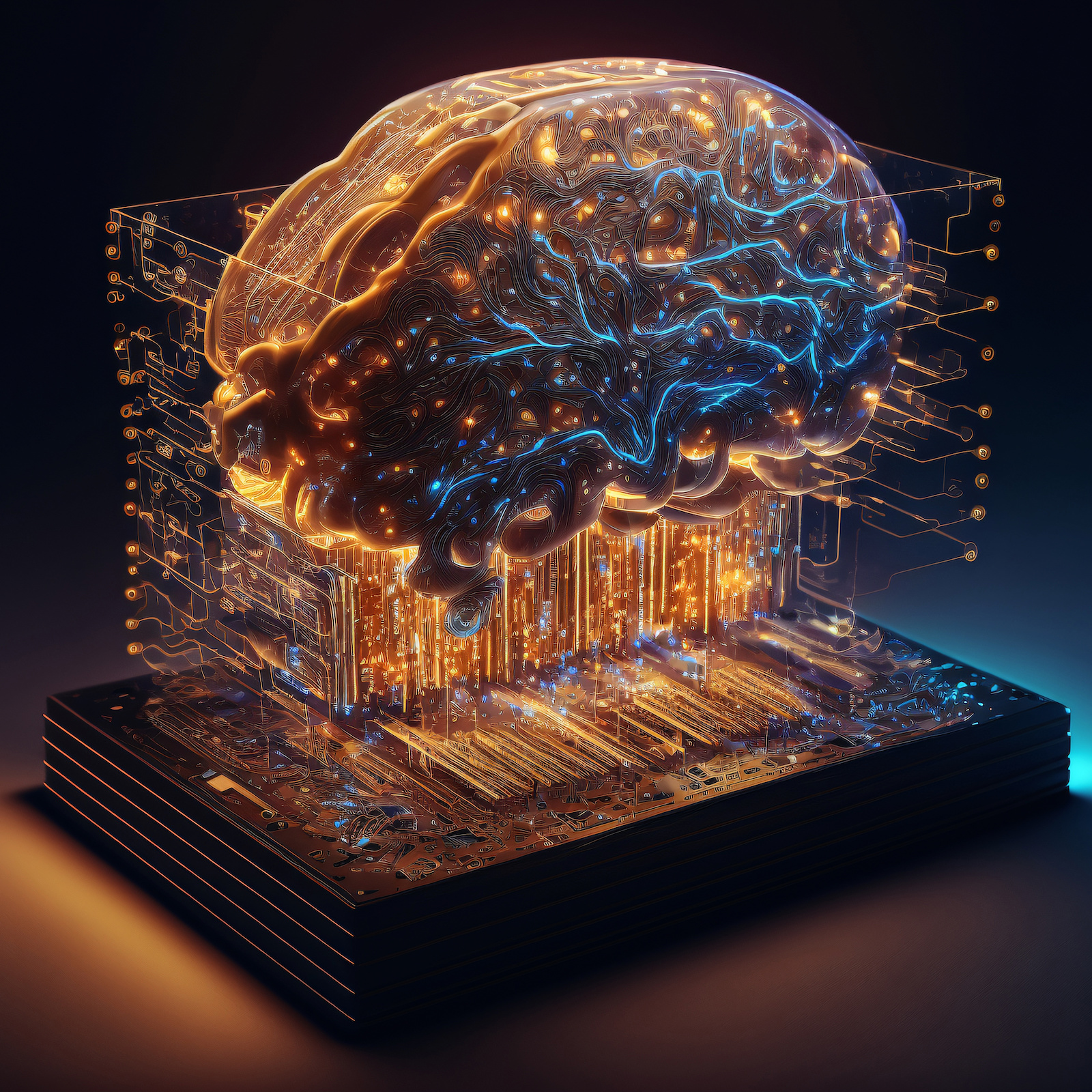 AI illustration of a brain