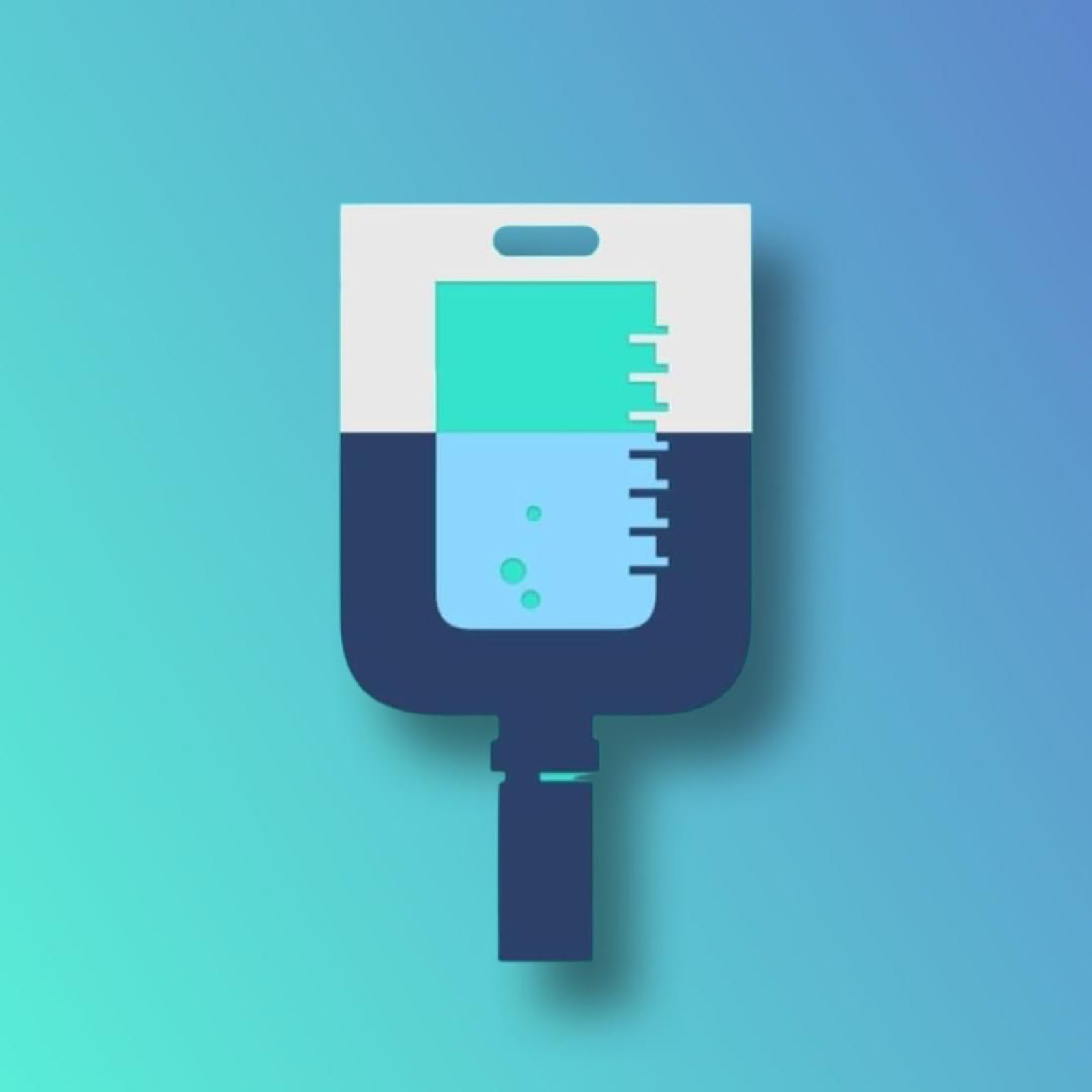 an illustration of an IV drip bag