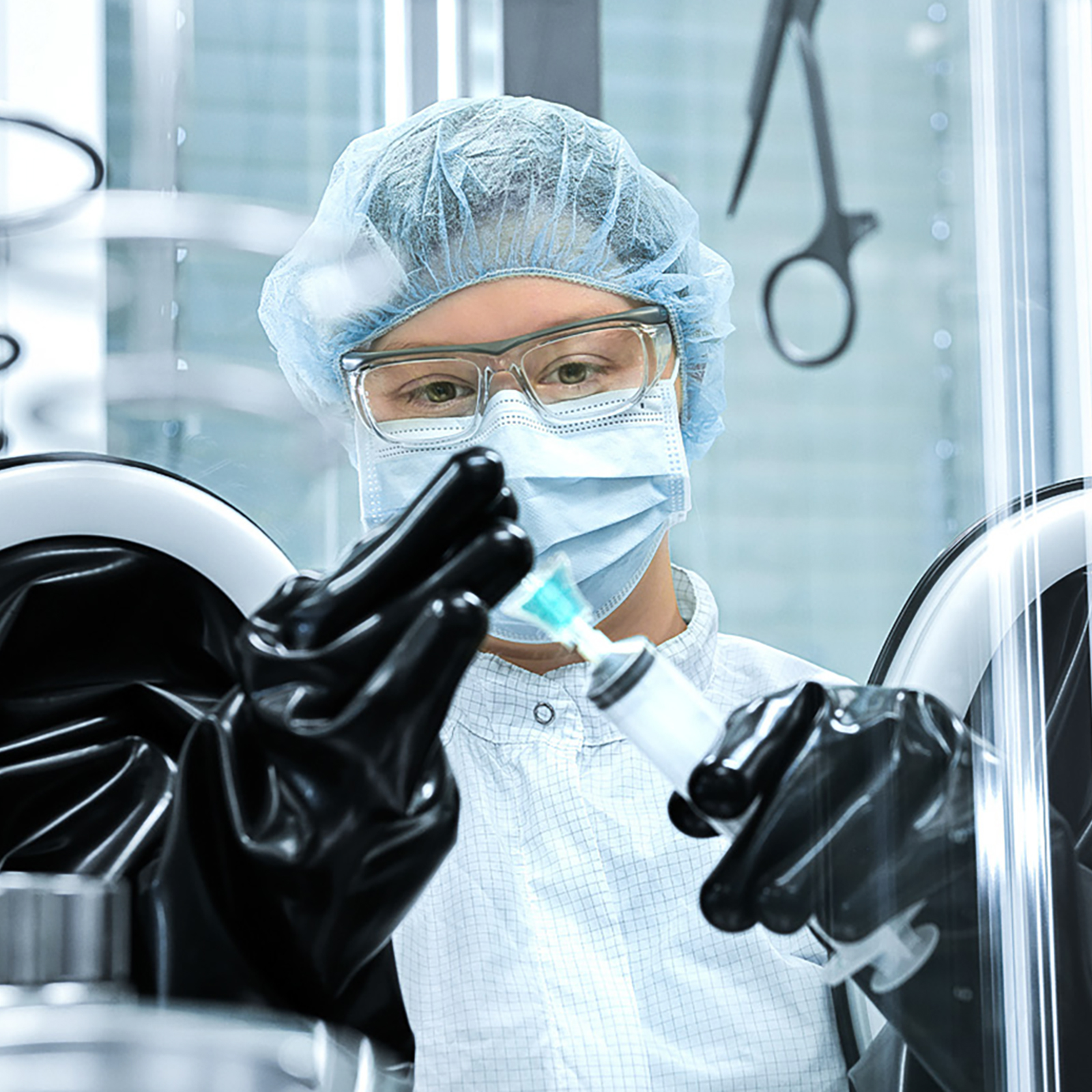 a person in a medical lab