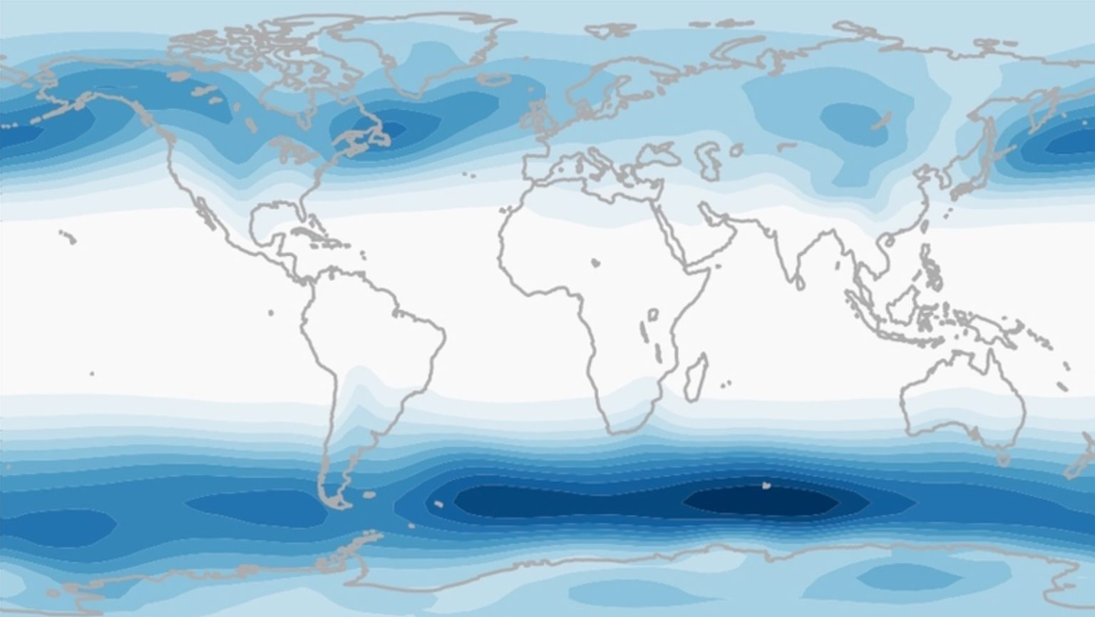 A map of the world with a blue background.