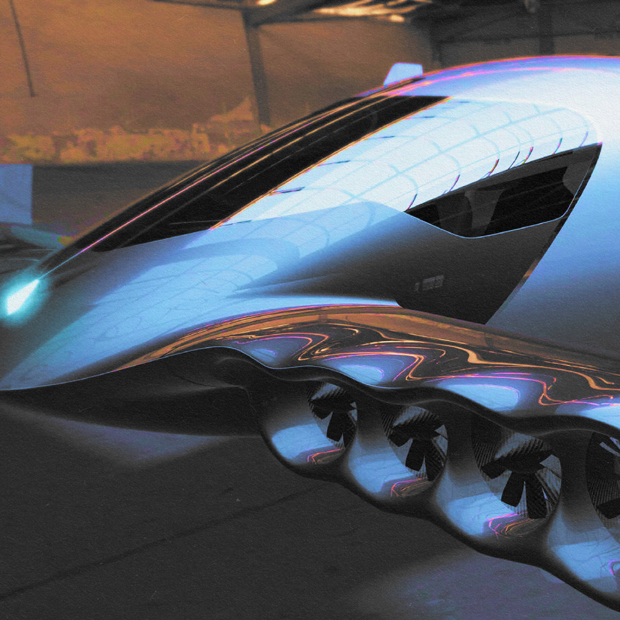 the cockpit and propellers of Sirius' hydrogen VTOL