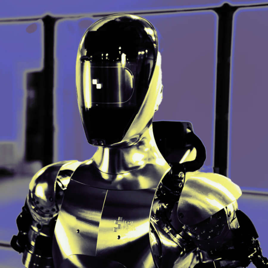 Figure's humanoid robot shown from the chest up