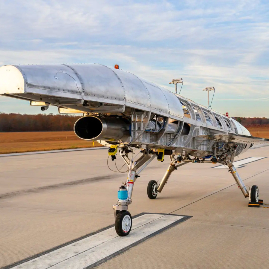 Hypersonic aircraft startup Hermeus' Quarterhorse Mk 1 on a runway